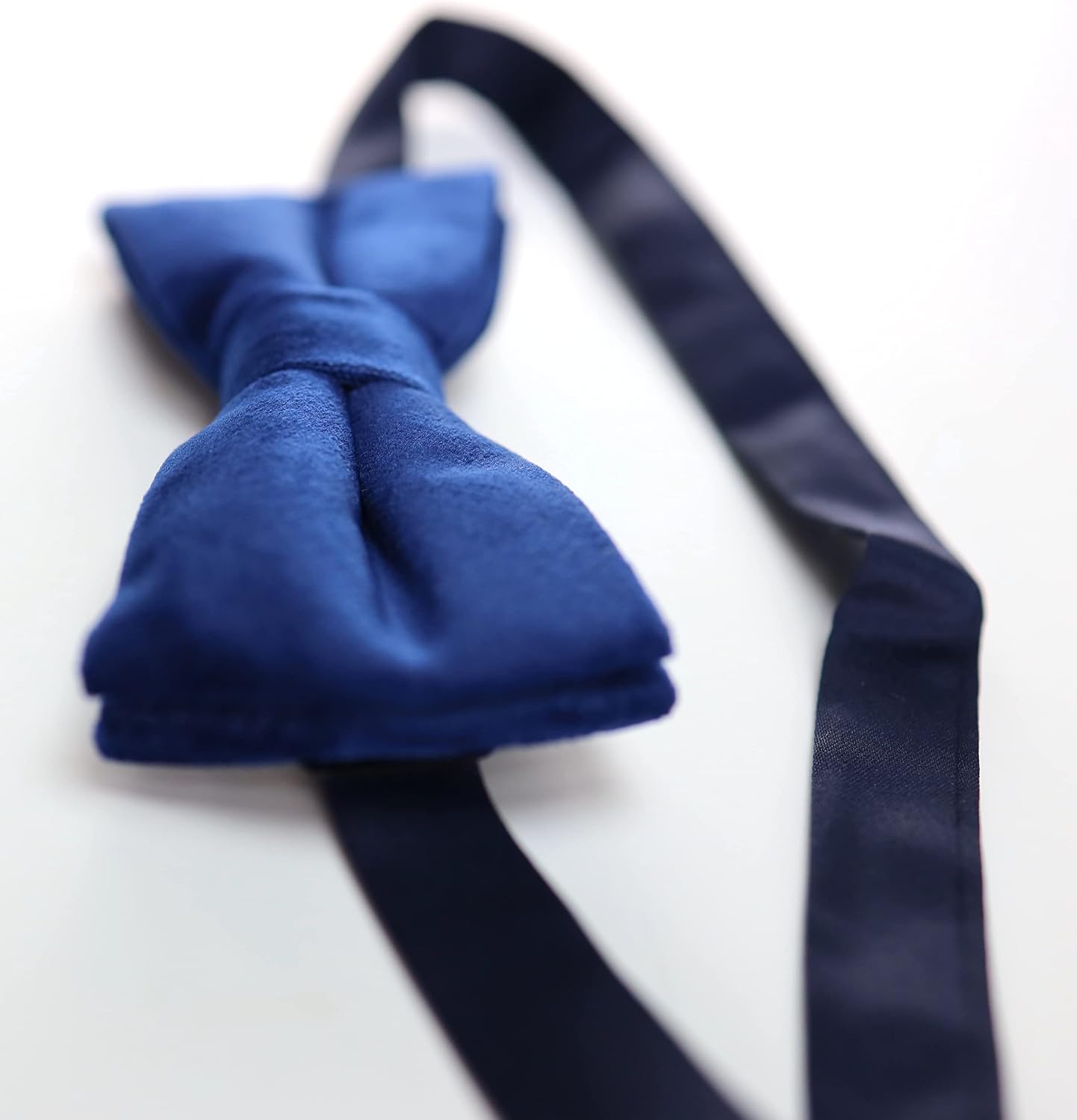 Iconikal Men's Pre-Tied Formal Tuxedo Adjustable Bowtie, Velvet Navy