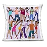 Stupell Industries Peace Fashion & Dancing Decorative Printed Throw Pillow design by Sierra Siler, 18 x 7 x 18