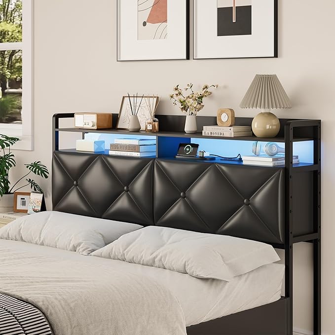 OtterOasis Queen Headboard Review: Stylish Comfort with Hidden Storage