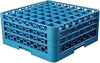 Vista 13 de Carlisle FoodService Products RG3614 OptiClean - Estante de vidrio con 36 compartimentos, compartimentos de 2.94 pulgadas, color azul (paquete de 6)
