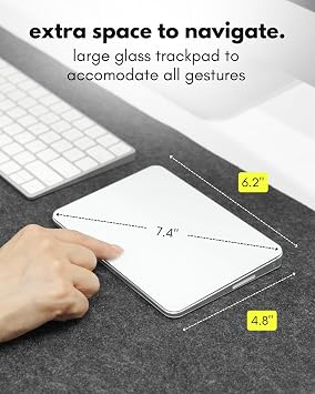 Macally Wired & Wireless Trackpad for Mac - Multi Gesture Touchpad - USB C