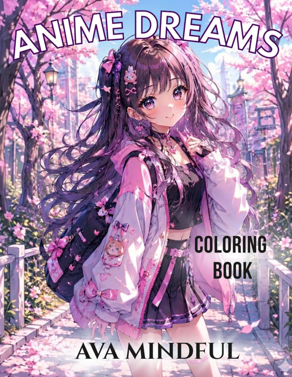 Anime Dreams: A Cute Kawaii Anime Coloring Book for Teens and Adults Featuring Friendship, Music, Bubble Tea, Cute Pets, and Fun Everyday Moments