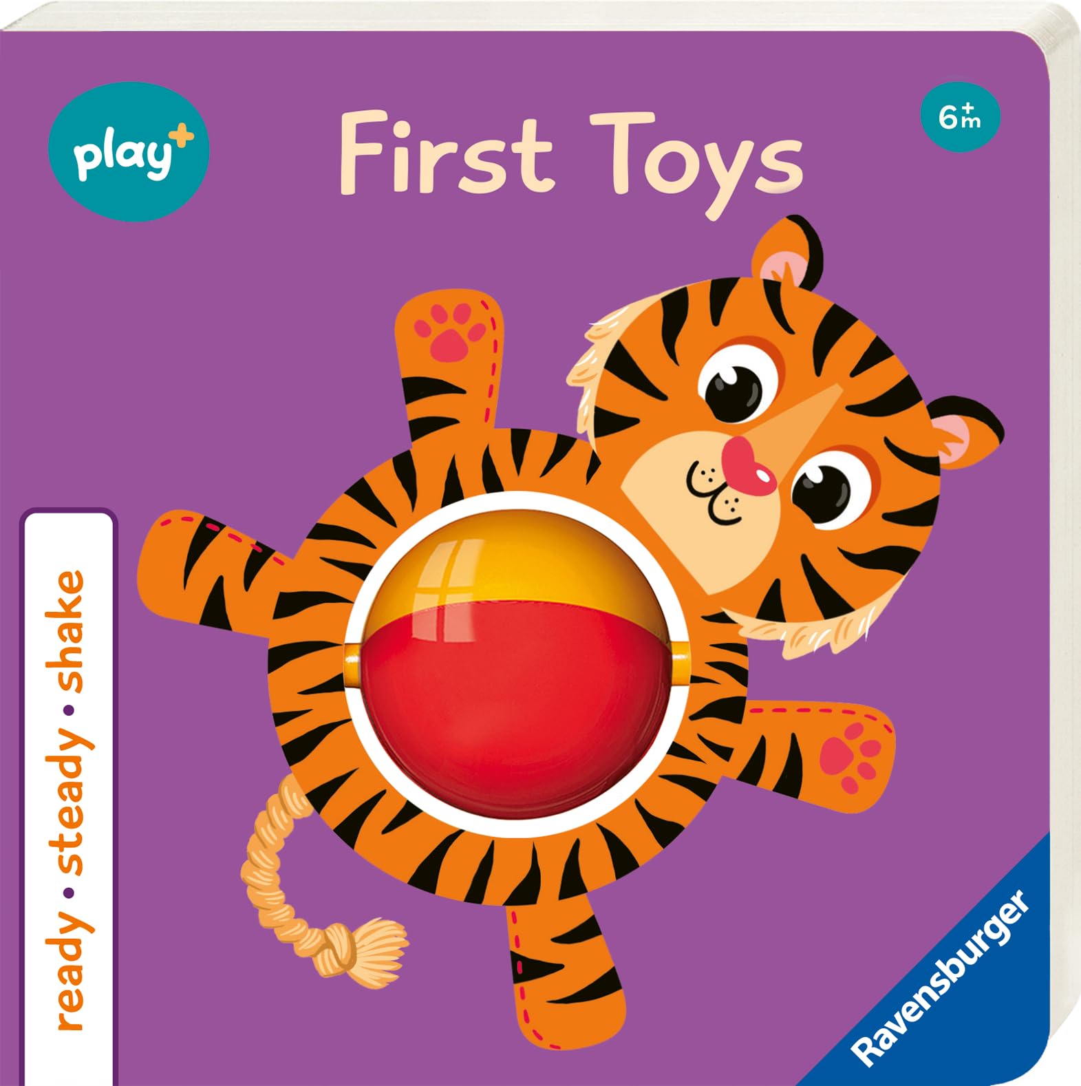 Ravensburger Play+ Ready, Steady, Shake: First Toys - Infant and Baby Sensory Book - Toddler Activity and Educational Gifts - 6 Months+