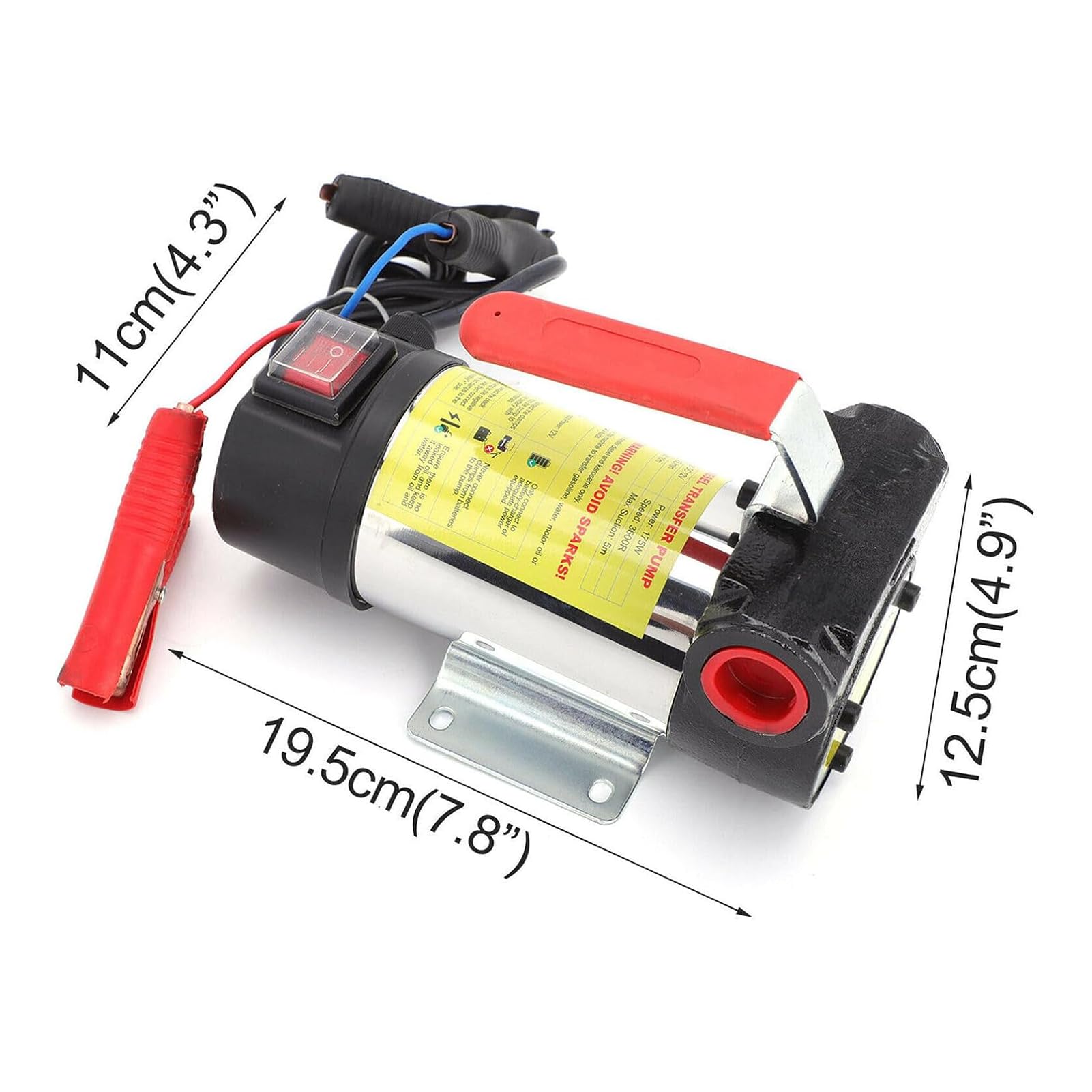 Youyijia Dieselpumpe Heizölpumpe 12V Ölabsaugpumpe Kraftstoffpumpe Ölpumpe selbstansaugend Umfüllpumpe Absaugpumpe Ölpumpe Öl Heizöl