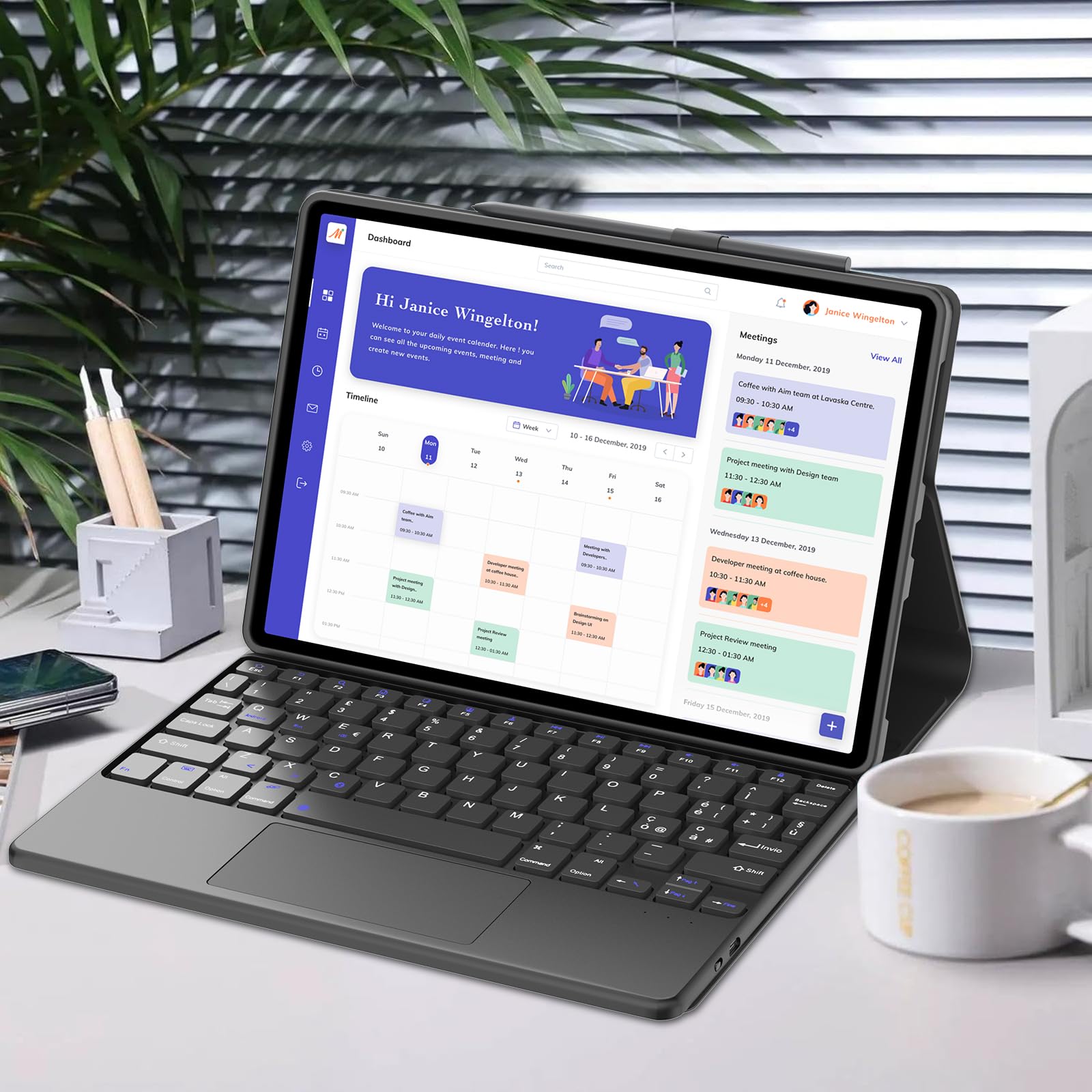 IVEOPPE Tastiera per Honor Pad X8b 2026/X8a 2024 con Touchpad, Cover Custodia Tastiera Trackpad Italiano Bluetooth Honor Pad X8b/X8a 11", Nero