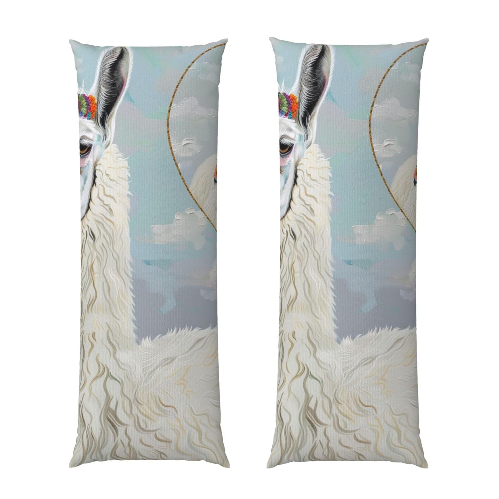 Body Pillow Cover 20x54 Inch, Llama Print Long Lumbar Pillow Case with Zipper Long Body Pillowcase Decorative for Bed Sofa Bedroom