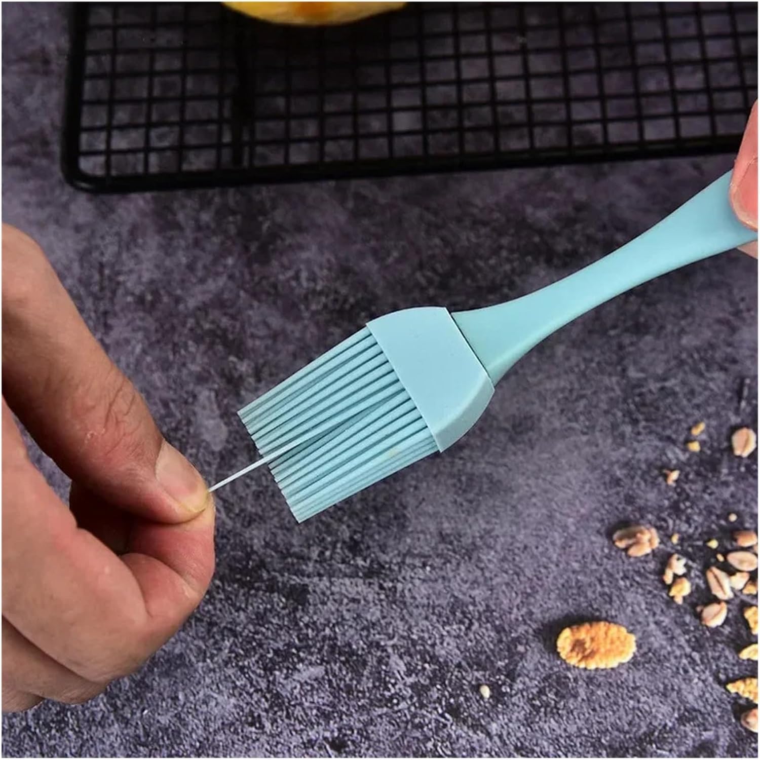 Silicone Oil Brush Barbecue Basting Seasoning Sauce Cake Bread Butter Egg Heat Resistant Home Kitchen Baking Cooking Tools(Orange)