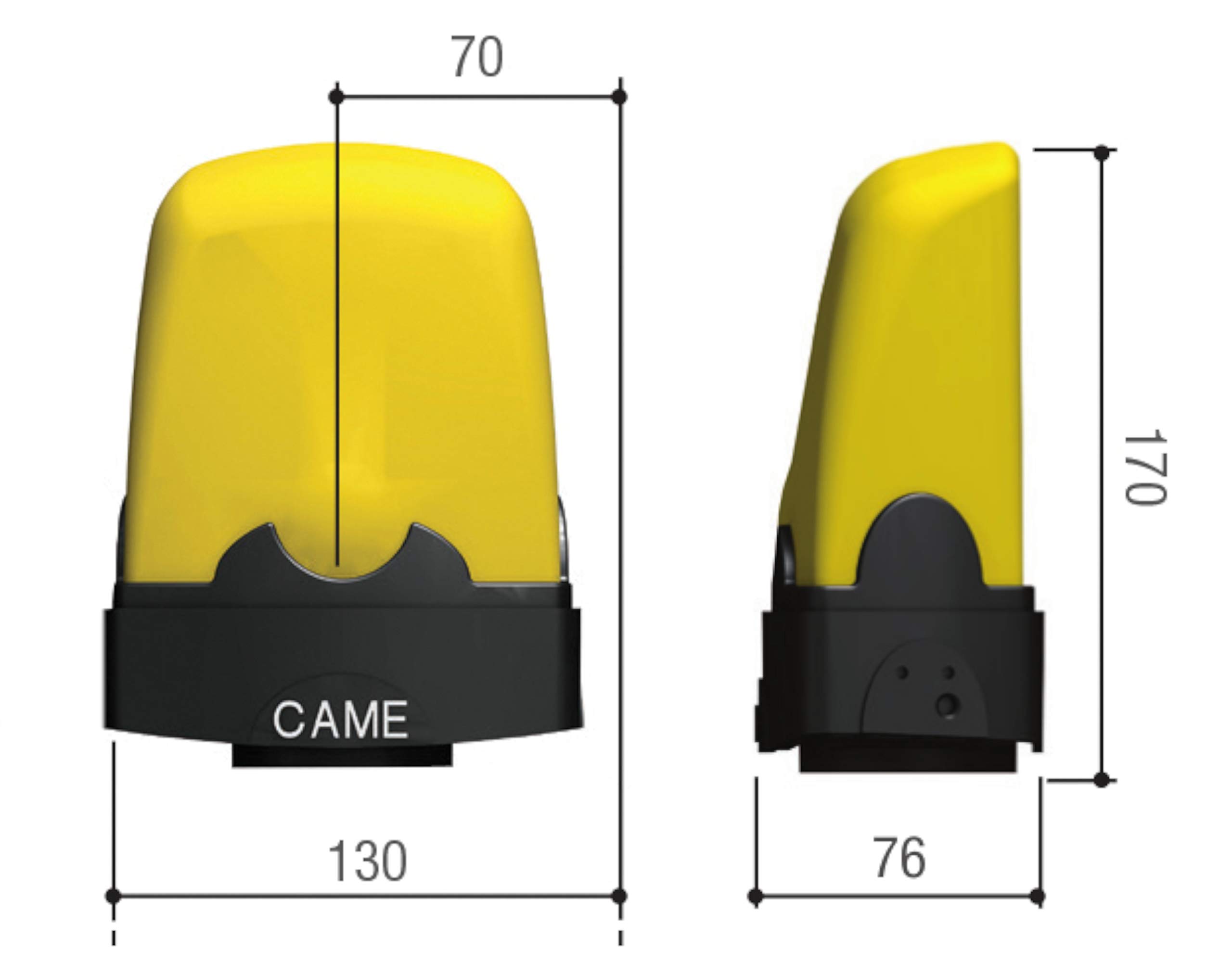 CAME 001KLED24 Lampada LED di Segnalazione per Kit Automazione Cancelli, Alta Visibilità, Alimentazione 24V, Design Robusto e Impermeabile, Ideale per Uso Residenziale e Commerciale
