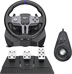 PXN V9 Gen2 Gaming Racing Wheel With magnetic Pedals and Shifter 270/900° Dual-Vibration Driver free, sim car Driving pc Steering Wheel for PC,PS4,PS3,Xbox one, Xbox Series X/S switch