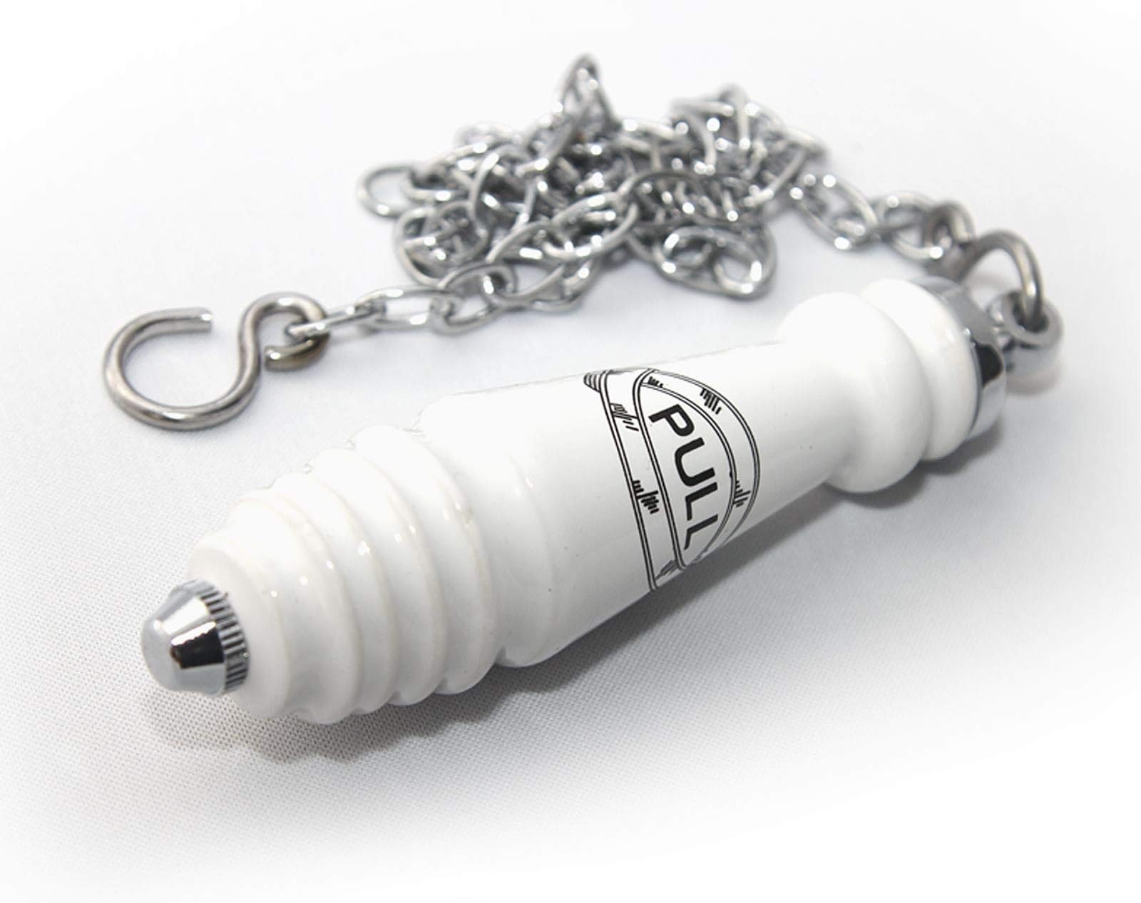 Ceramic Cistern Pull & Chain in Chrome