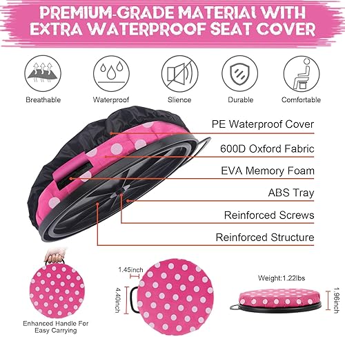 Miniatura 3 de WarBull Asiento de cubo de 5 galones, asiento giratorio de 360 grados, tapa de asiento de cubo con funda impermeable para caza de pato paloma,