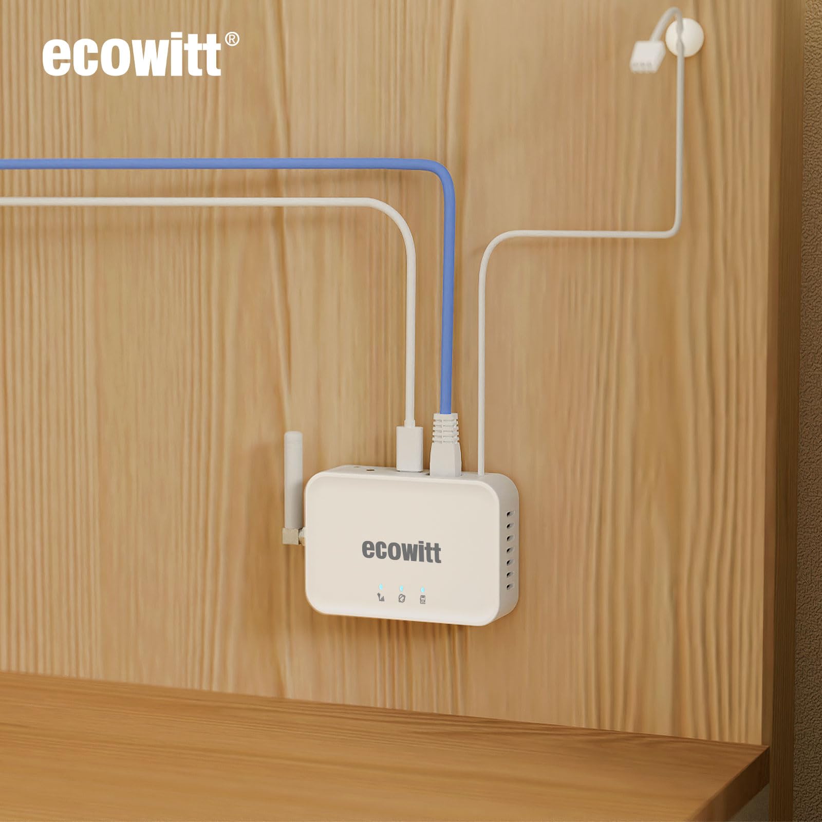 ECOWITT Array stacja pogodowa 7 w 1, bezprzewodowa stacja pogodowa z czujnikiem zewnętrznym WS69, z bramą WiFi 3 w 1, bramą WiFi/przewodowym koncentratorem GW3000 z portem na kartę SD, prognoza pogody