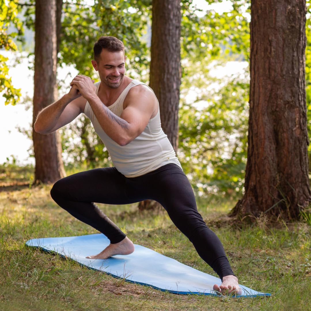 menique Leggings térmicos para hombre 100% merino, de capa base