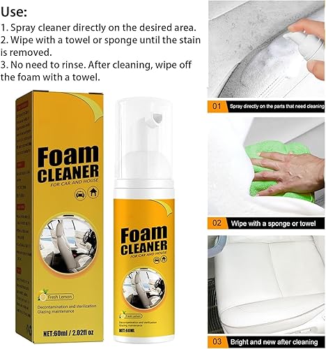 Miniatura 7 de Ypooy Limpiador de espuma, limpiador de espuma mágica para automóvil Ypooy, limpiador de espuma maestro completo, espray limpiador de interior del