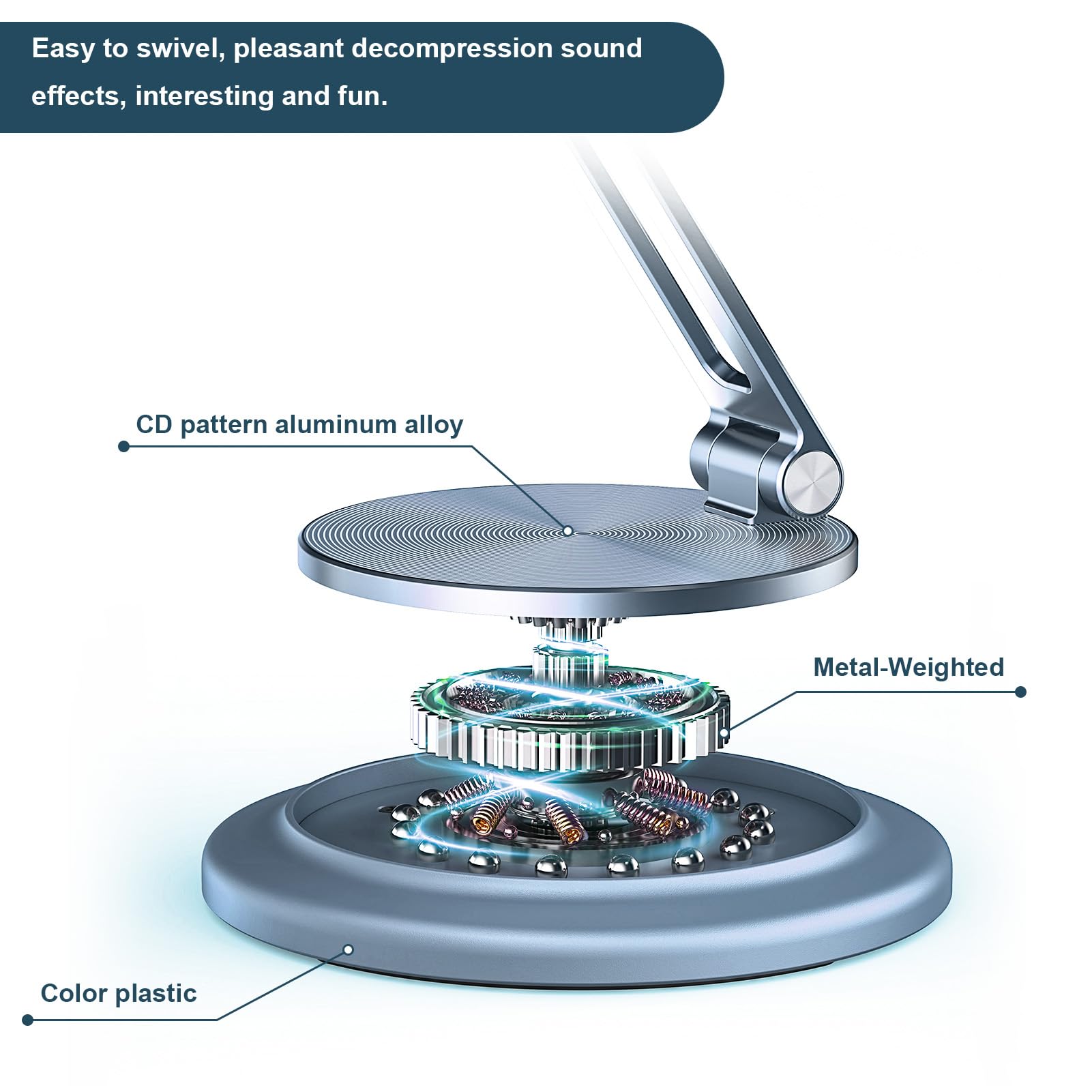 Supporto Regolabile 360 DEARART Supporto Telefono Regolabile 360° - Per Scrivania E Viaggi