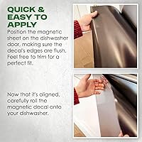 Vista 4 de Stainless Steel Dishwasher Magnet Cover (23" x 28" Sheet) magnetic dishwasher cover panel Refrigerator Appliance Covers, Black Appliances Decorate