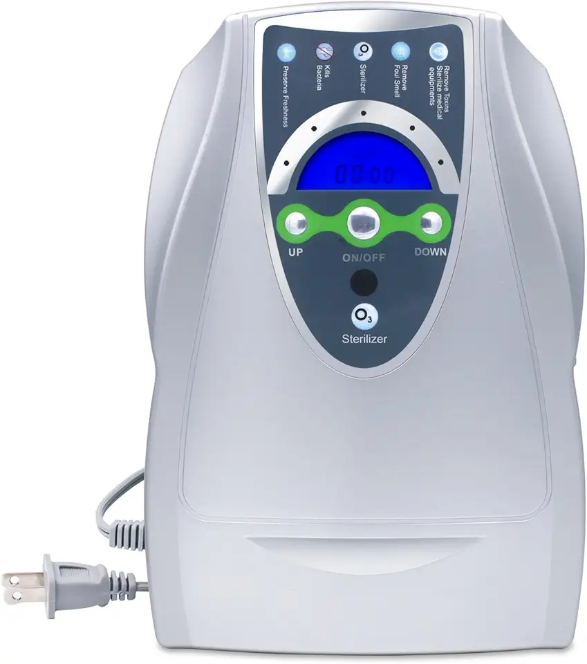 Gerador portátil de ozônio, máquina de ozônio multiuso com temporizador para casa, quarto, escritório, caça