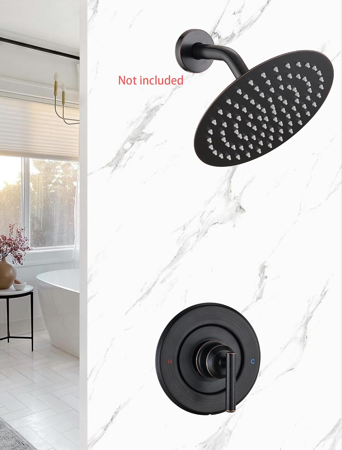 Replacement Shower Handle for Moen T2901 Gibson Posi-Temp - Compatible with Moen 161403, Single Handle Faucet Knob, Easy DIY Installation, Durable Zinc Alloy Construction