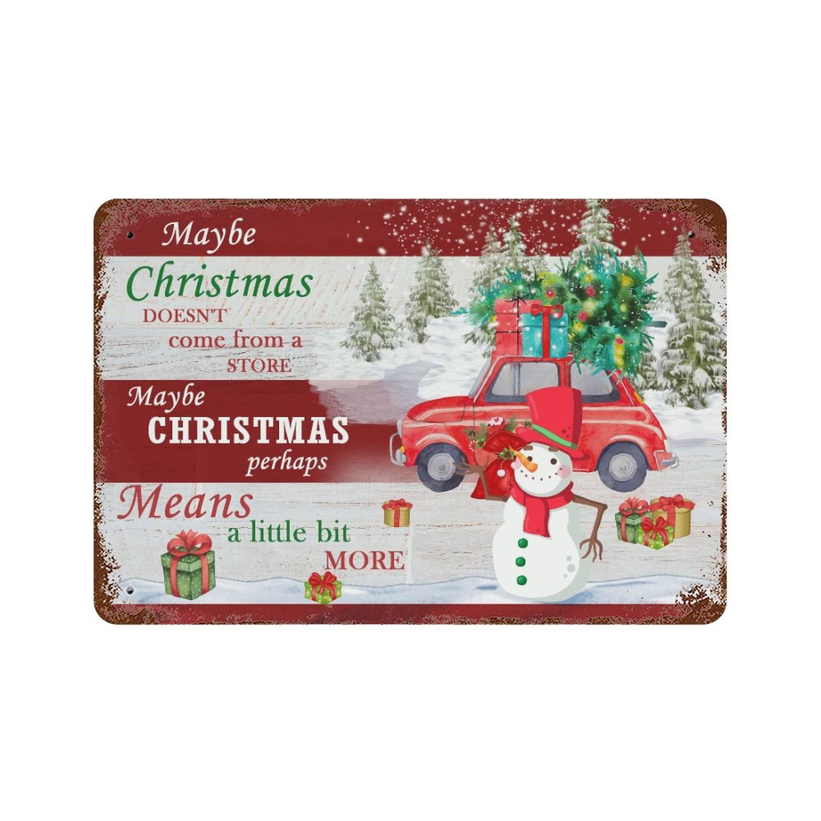 Plaque en métal à offrir pour Noël et les fêtes