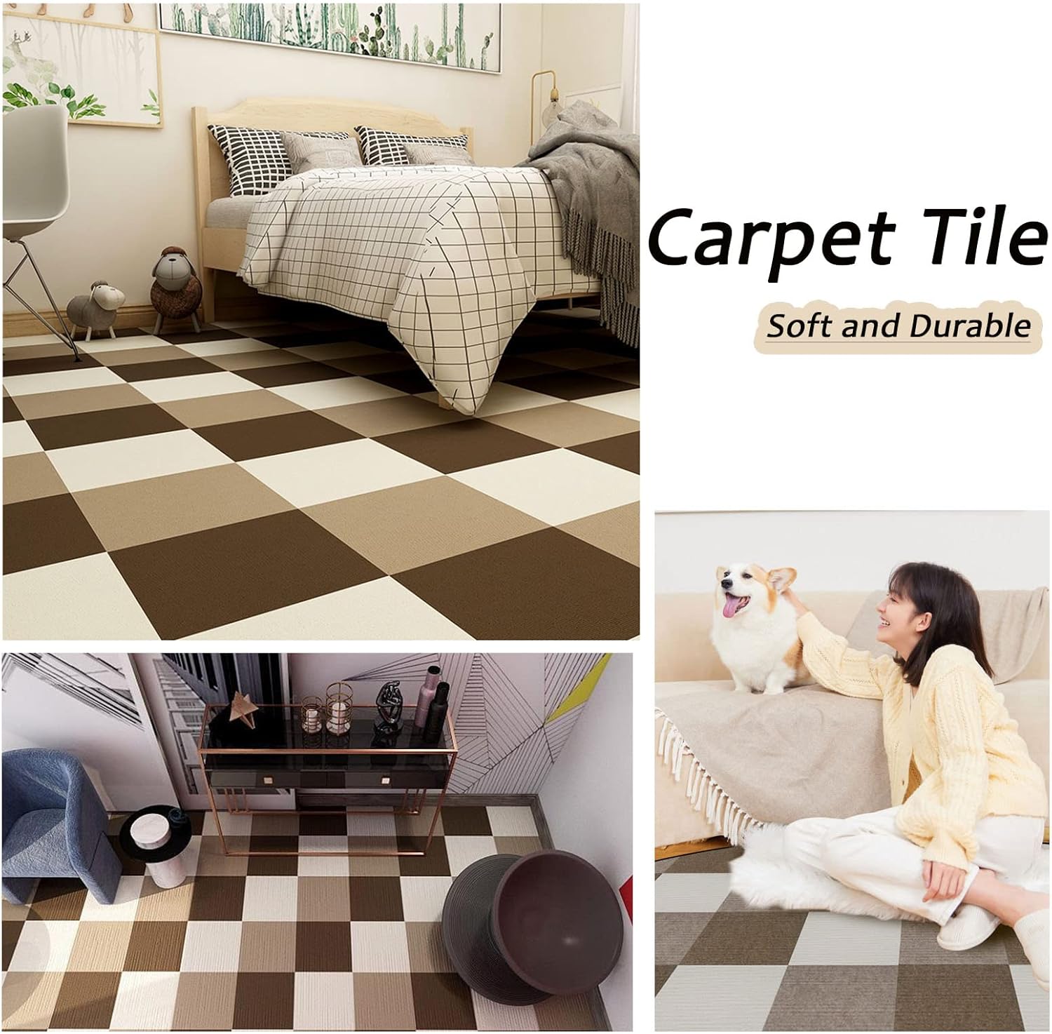 タイルマットフラット30×30ｃｍ 20枚入 | 吸着タイルマット | サンコーオンラインショップ卸専門店 粘着式カーペットタイル 12枚入り 30cm 耐摩耗性 マルチカラー 0.5cm厚 剥がして貼れる家庭用マット