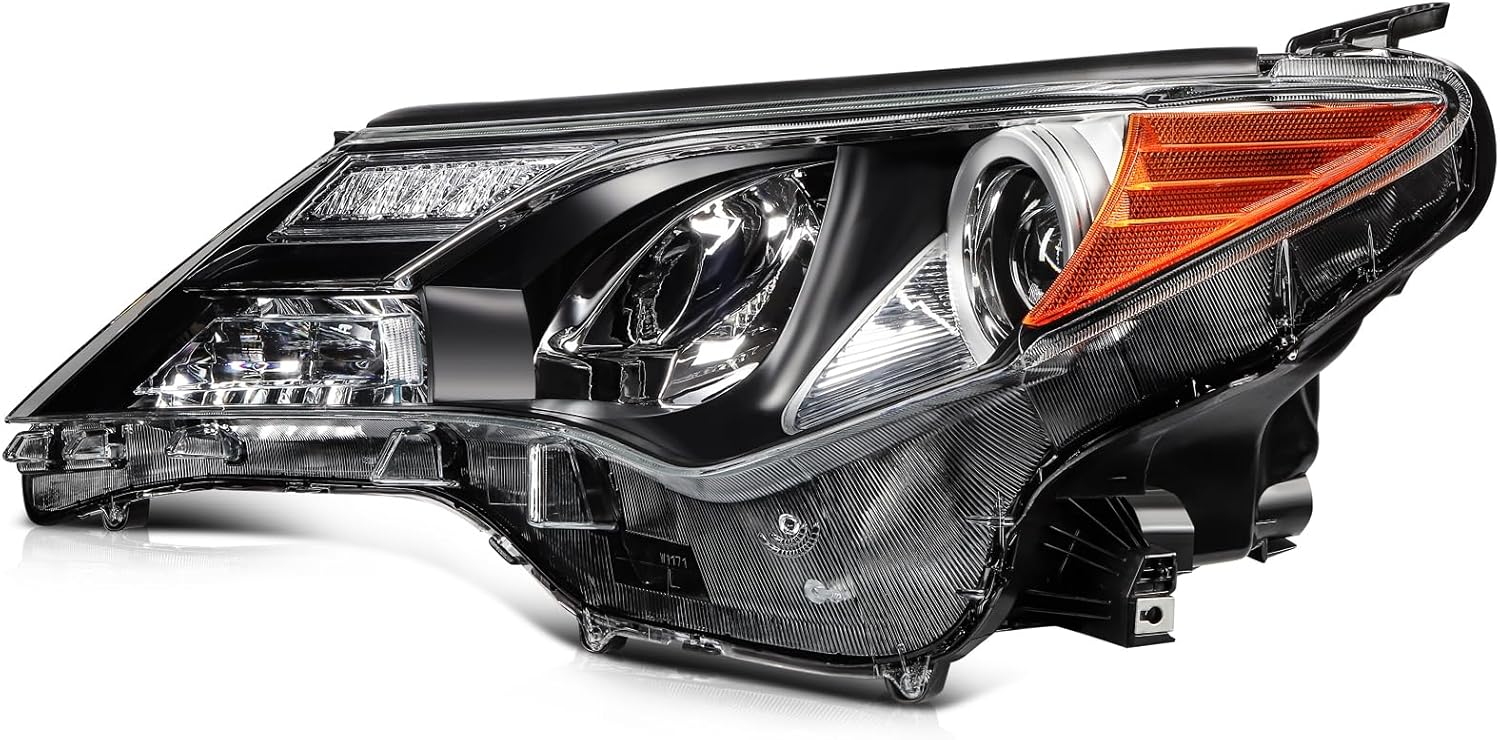 Headlight assembly fit 2013-2015 for Toyota RAV4 Clear Lens Black Housing Driver and Passenger Side 81170-OR042 81130-OR042