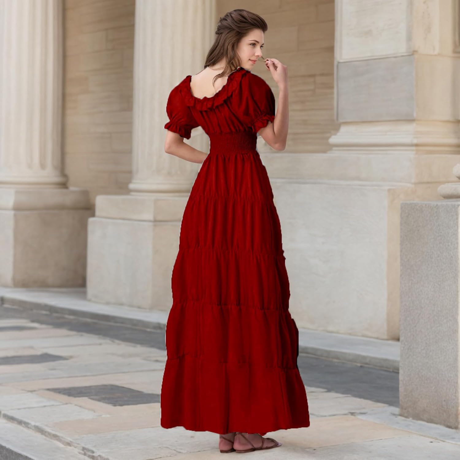 GOLDSTITCH Women Renaissance Dress Pirate Peasant Wench Irish Costume Medieval Halloween Dress - Image 4