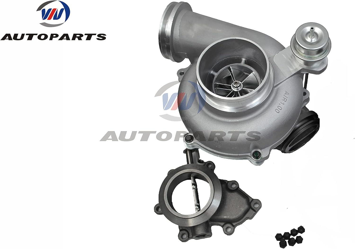 Upgraded GTP38R Turbo 739619-5004S with 4" Air inlet A/R 1.00 Ball Bearing & Billet Turbocharger 739619-5004S Compatible for FORD F-series F-250 F-350 Power stroke 7.3L Diesel Engine