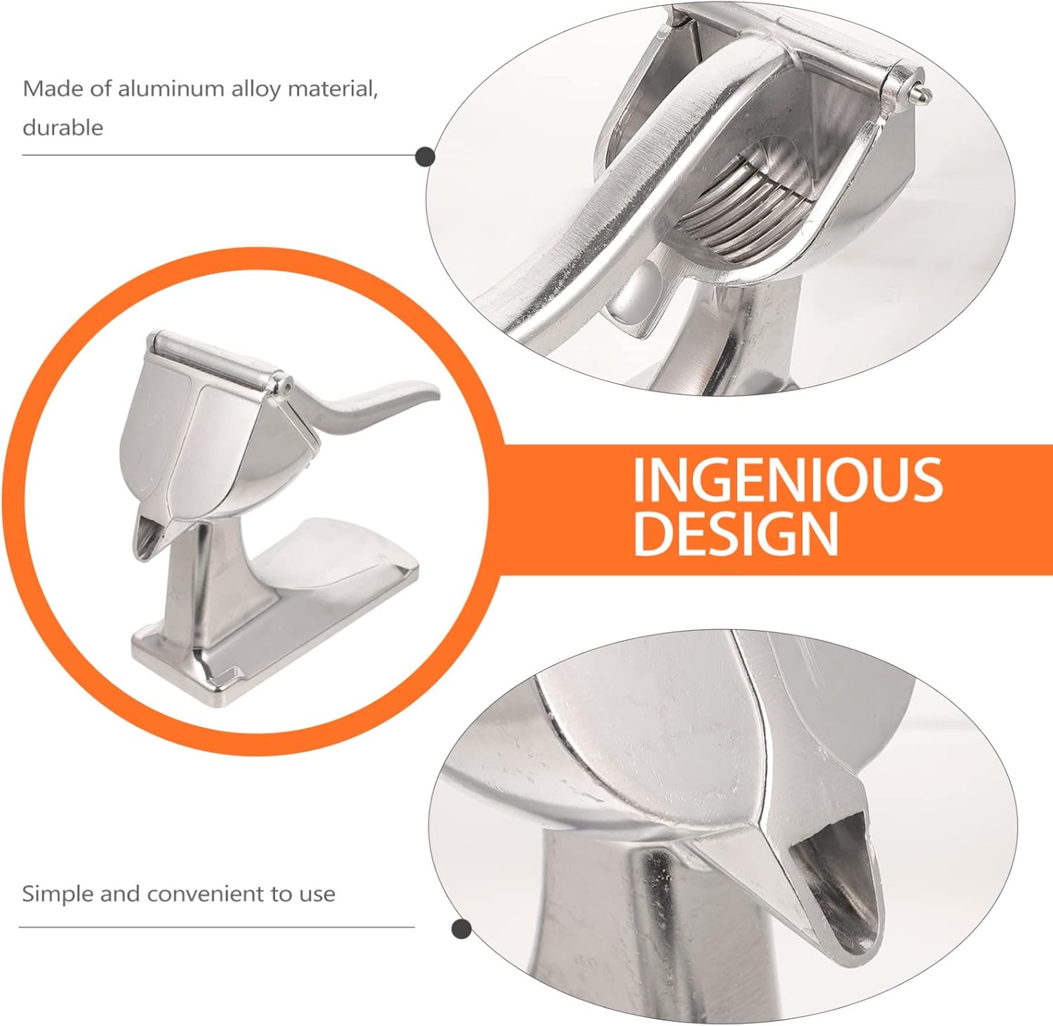 Hand Press Fruit Juicer Portable Juicer Machine Cold Press Orange Lemon Squeezer Safe Sturdy Aluminum Alloy