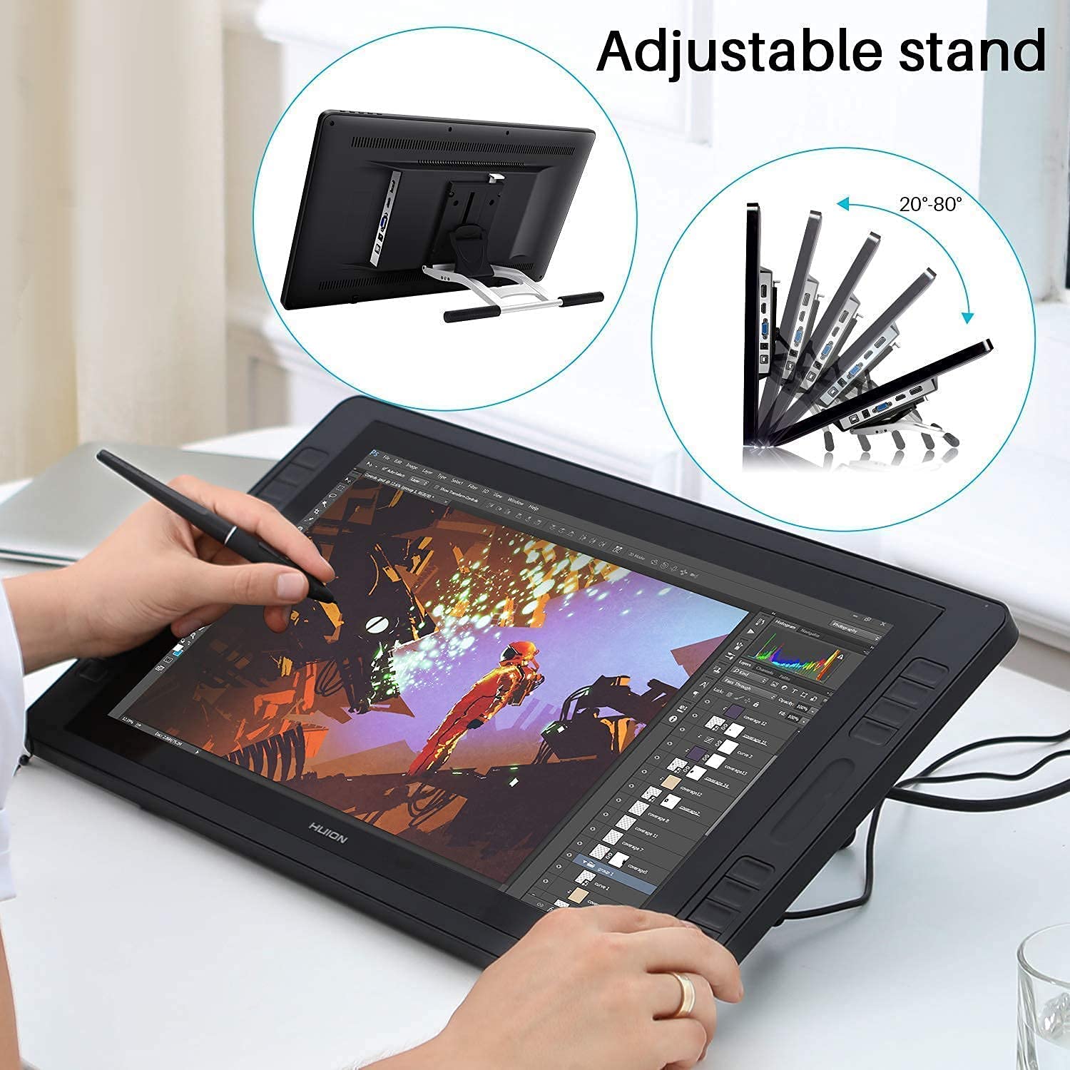 HUION Kamvas Pro 20 2019 美品　値下げ Amazon.com: 2019 Huion KAMVAS Pro 20 Drawing Tablet Display 19.5