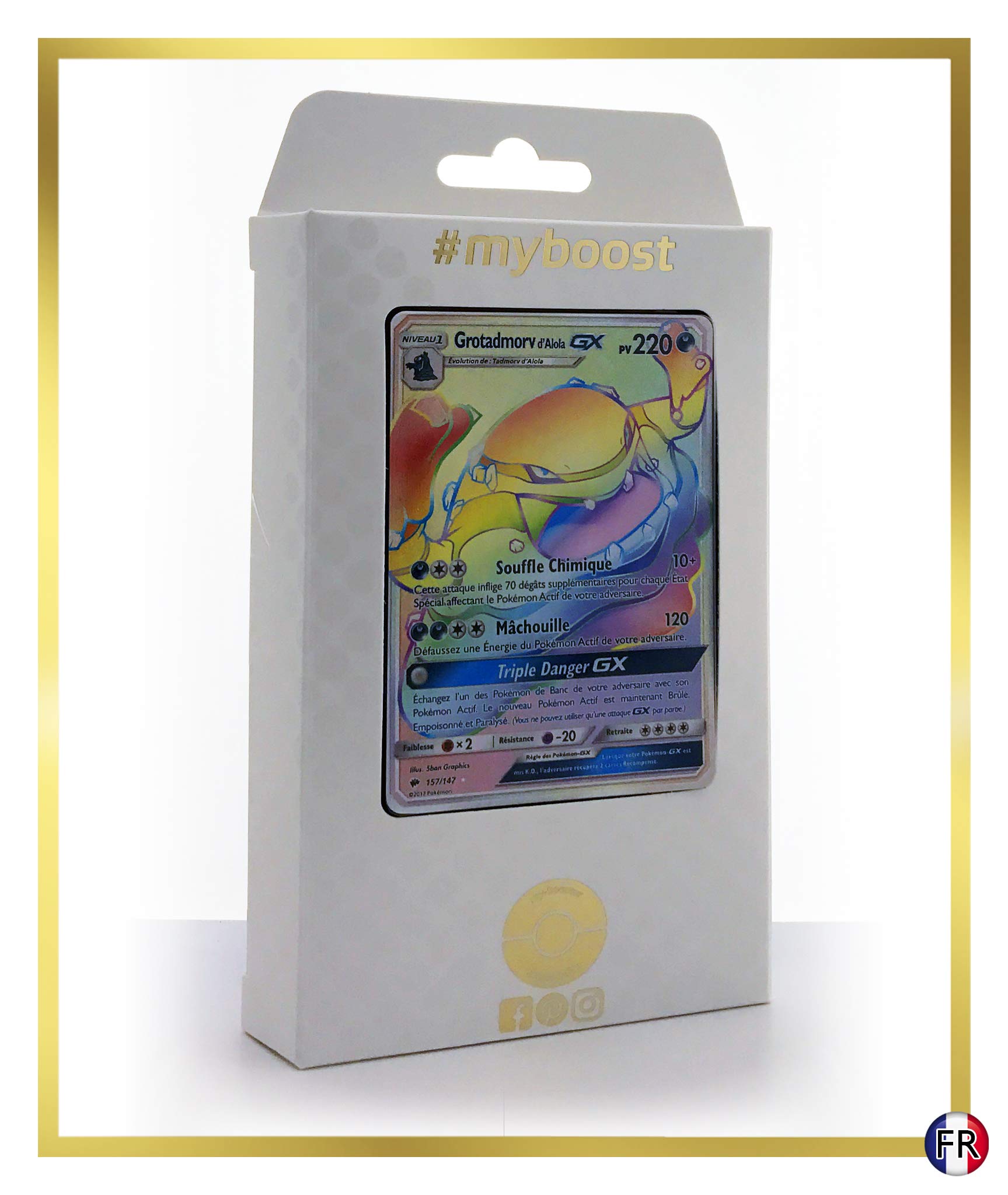 how to open and reseal pokemon cards Grotadmorv d'Alola (Alolan Muk-GX) 157/147 Shiny Rainbow - #myboost X  Soleil & Lune 3 Ombres Ardentes