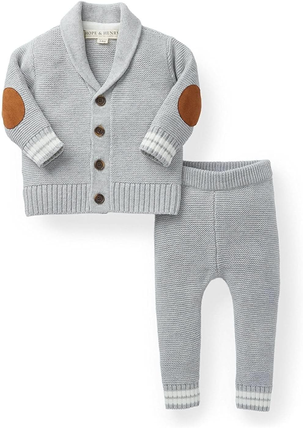 Hope & Henry Layette Long Sleeve Cardigan Sweater and Legging 2-Piece Set