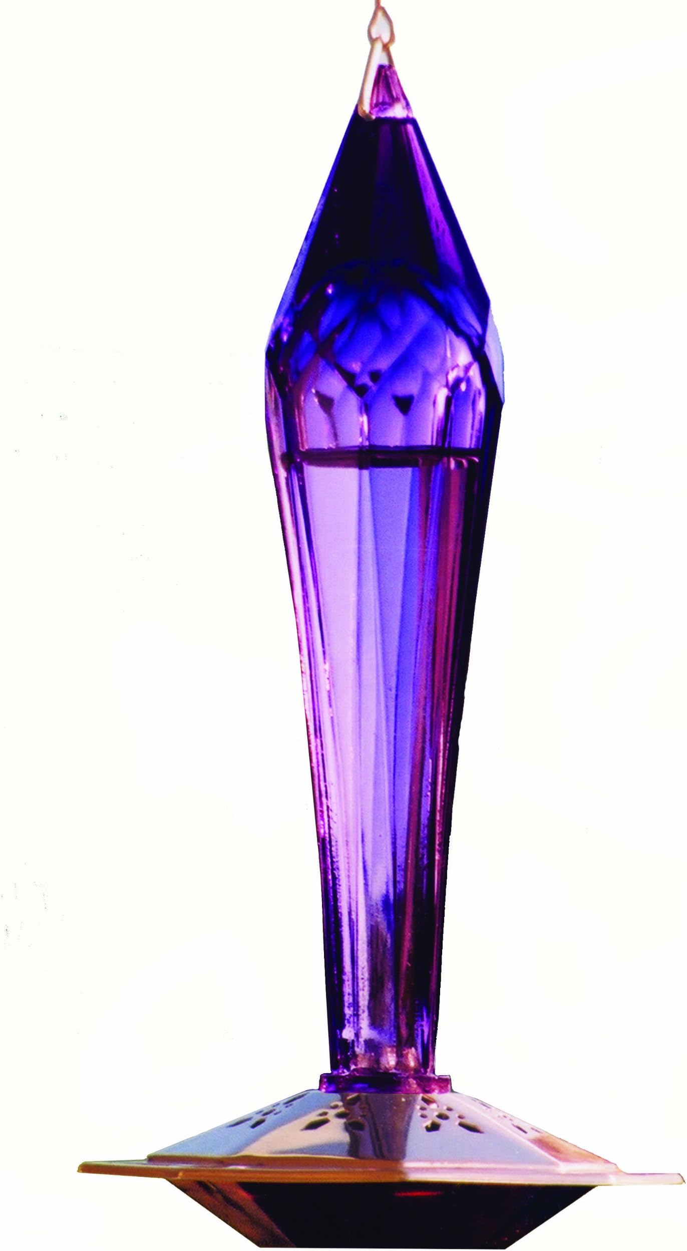 FGHF-A Amethyst Faceted Glass Hummingbird Feeder