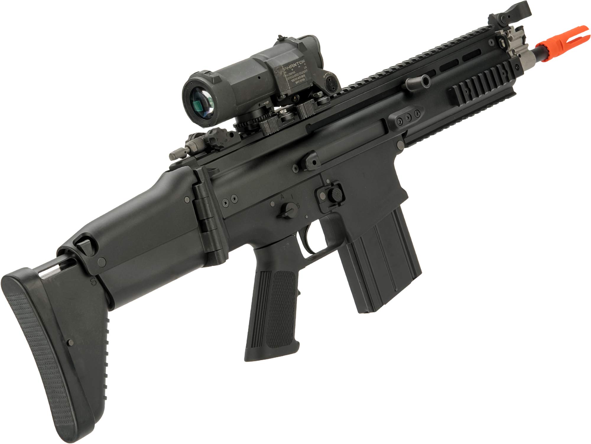Evike Airsoft - FN Licensed Metal Scar-H AEG Airsoft Rifle by WE-Tech (Color: Black/CQB)