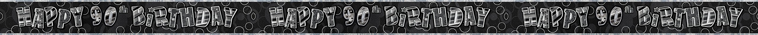 Unique Party 92068 - 9ft Foil Glitz Pink Happy 80th Birthday Banner — view 127