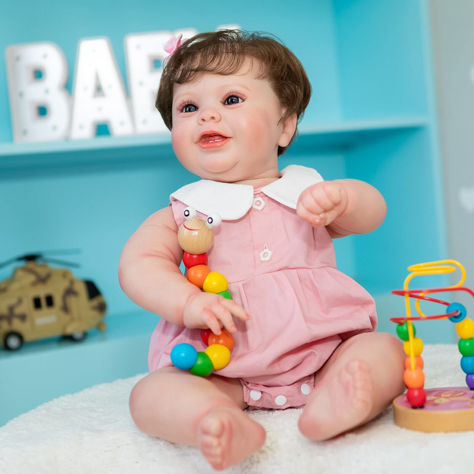 タイムセール♪ リボーンドール　笑顔の女の子☻ Amazon | Meeler リボーンドール 女の子 55cmリアルな 笑顔