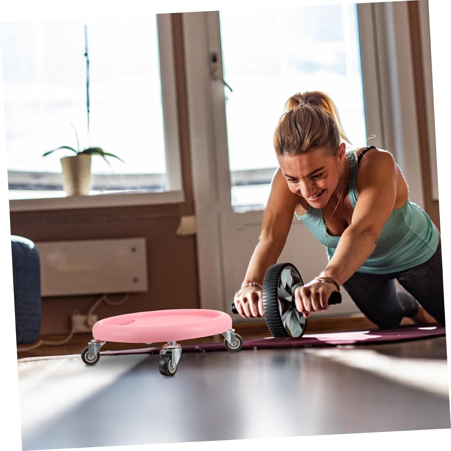 Exercise Sliding Discs Multi-Functional Abdominal Training Plate Set Knee Pad Quiet Fitness Equipment for Home Workouts and Gym Sessions Random Color