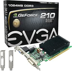 EVGA GeForce 210 Passive 1024 MB DDR3 PCI Express 2.0 DVI/HDMI/VGA Graphics Card, 01G-P3-1313-KR