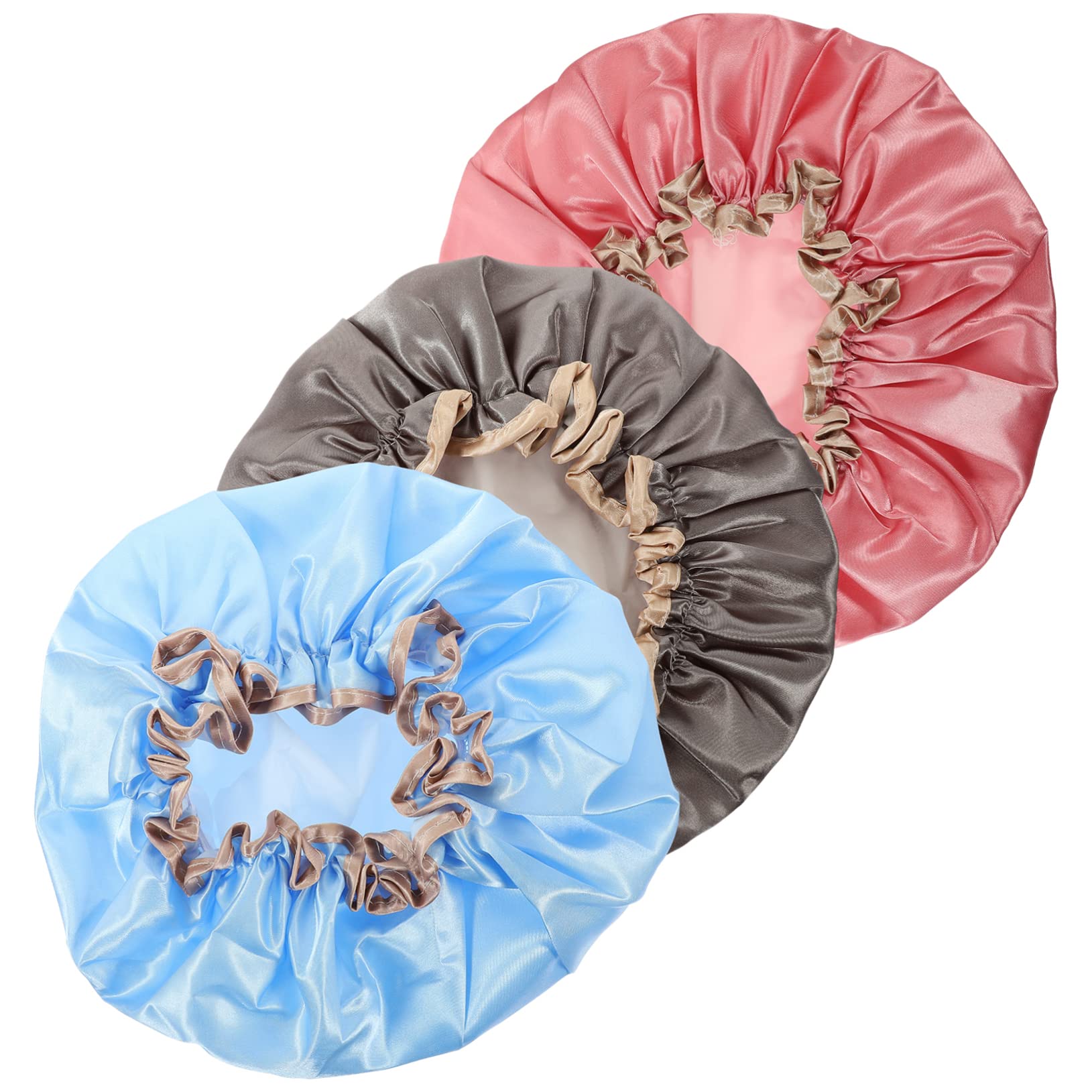 Healeved 12piezas Gorro De Ducha Doble Capa De Protección Para Cabello Baños Spas y Ducha