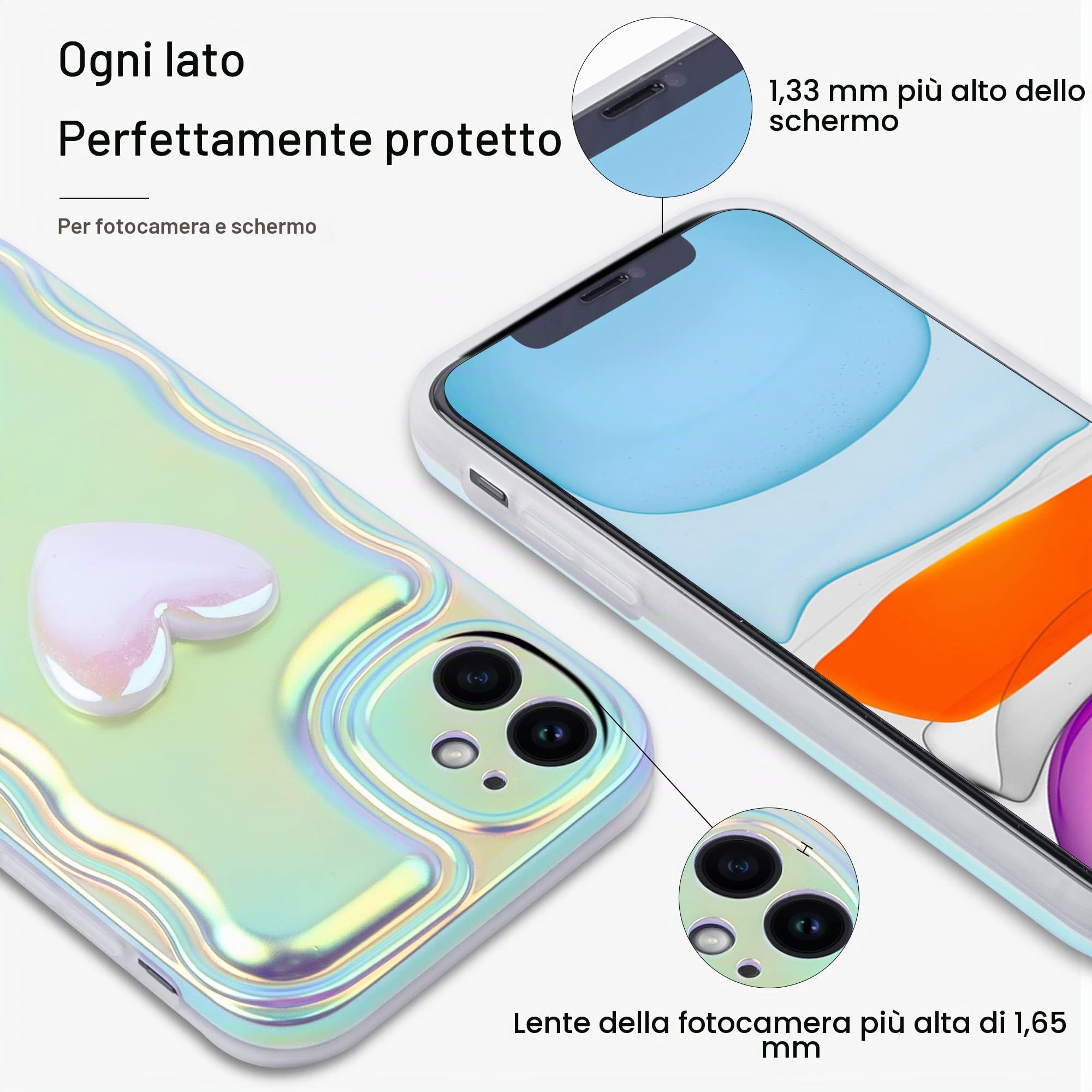 JiuWang Custodia Per IPhone 11 Con Protezione Fotocamera Scorrevole – Cover Morbida TPU Antiurto, Design Anatra 3D Kawaii (Beige)