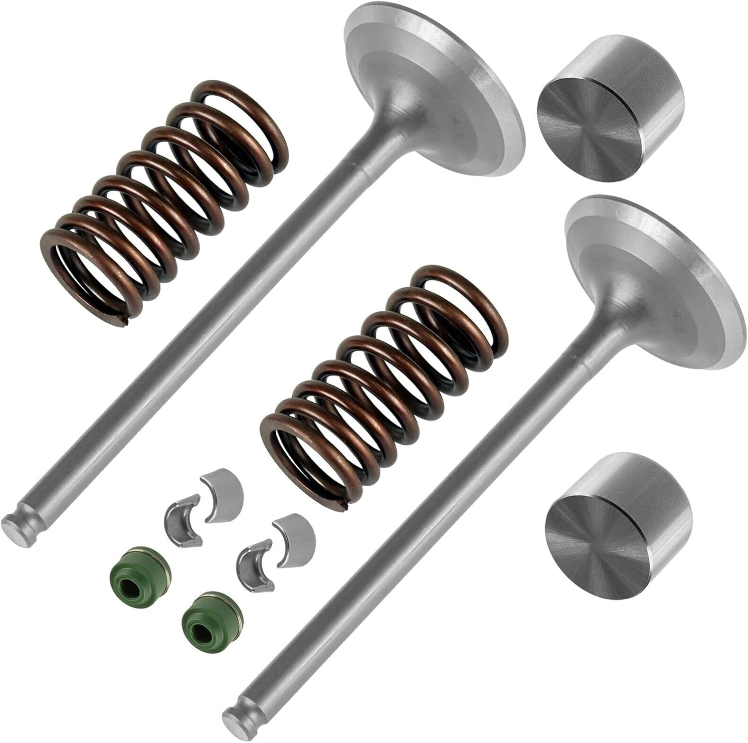 Caltric 2x Exhaust Valve Kit compatible with Suzuki King Quad 750 LTA750X 4x4 2008-2009 2011-2022