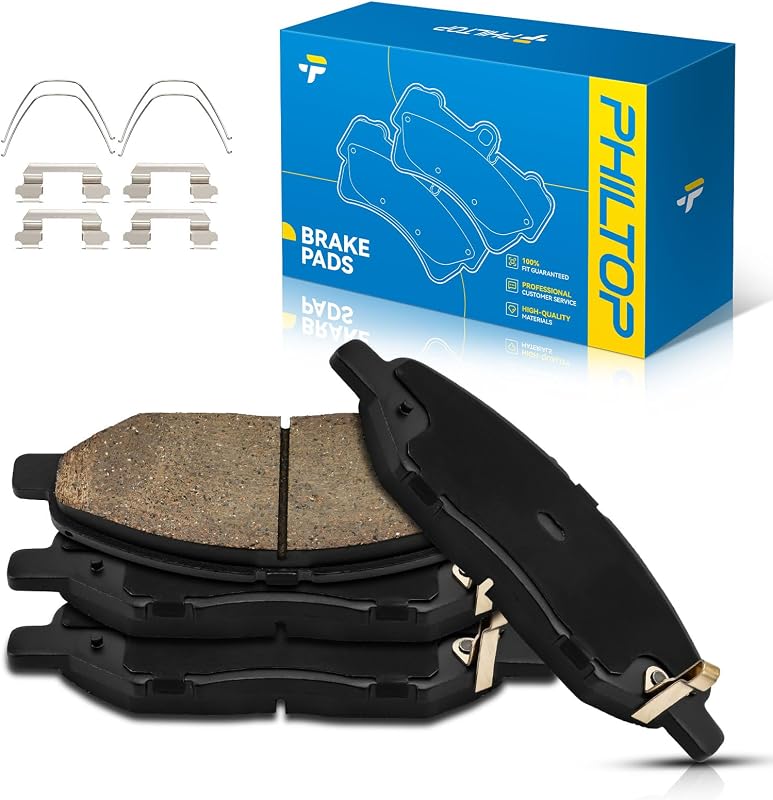 Pastilhas de freio dianteiras cerâmicas PHILTOP para Nissan Versa 2008–2011 D1345 – Jogo com 4 unidades