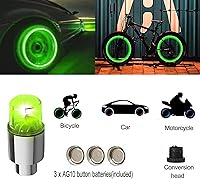 Vista 2 de 12 luces LED parpadeantes para rueda, luces para válvula de llanta de automóvil, camión, moto y bicicleta