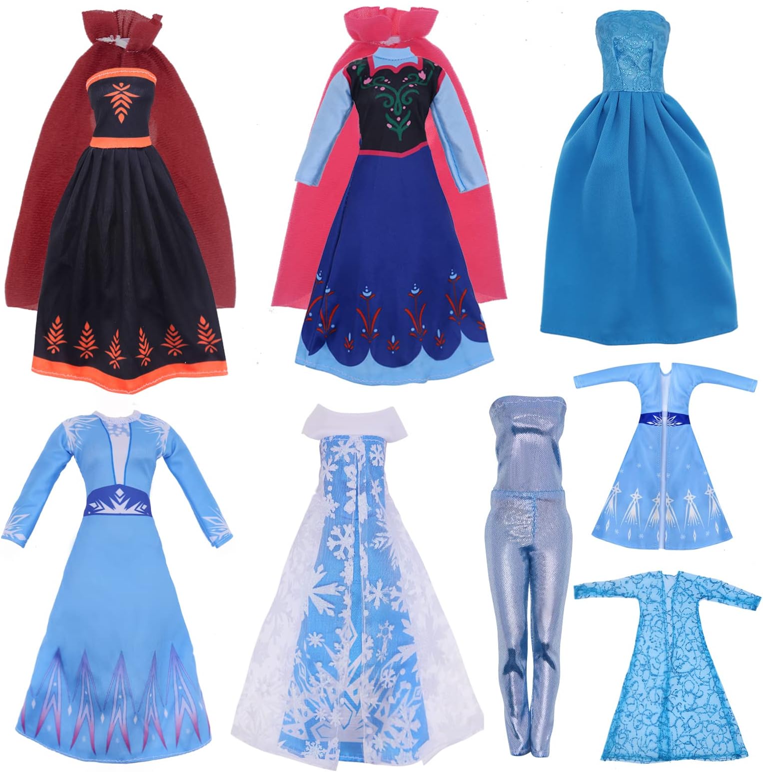 11.5 inch Doll Clothes - Toys for Girls, Snow Dress for 11.5 inch Doll Clothes - Doll 6 Sets Classic Dresses - Doll Party Gown Girls Gift