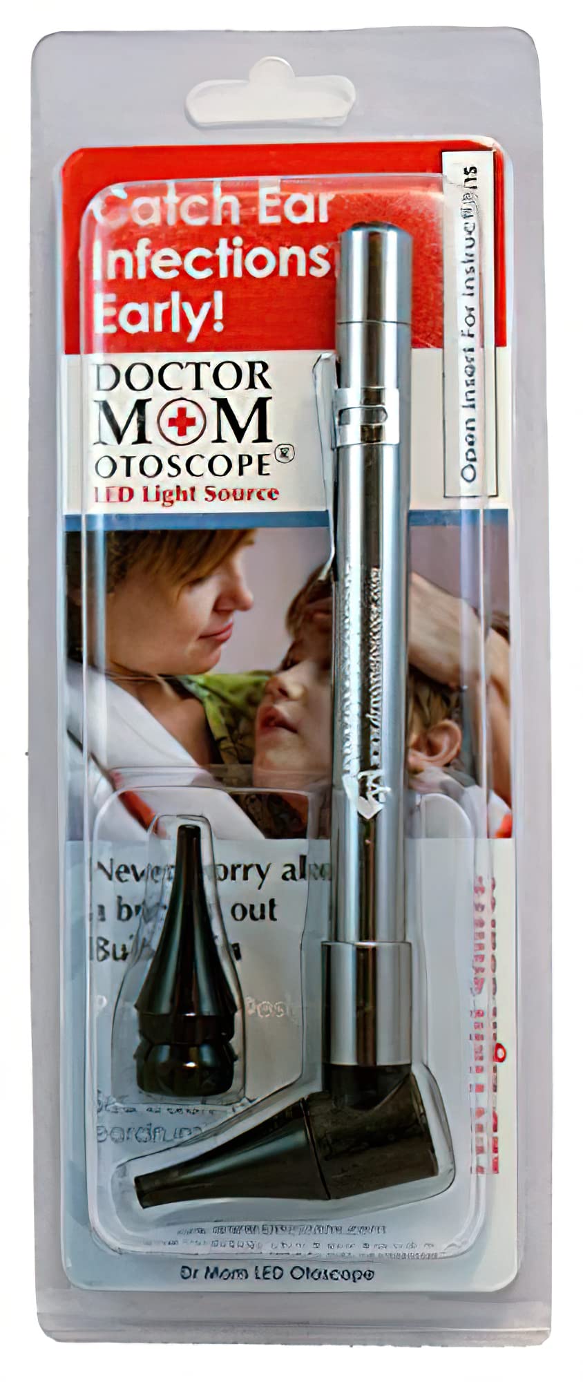 Third Generation Dr Mom Slimline Stainless LED Pocket Otoscope with