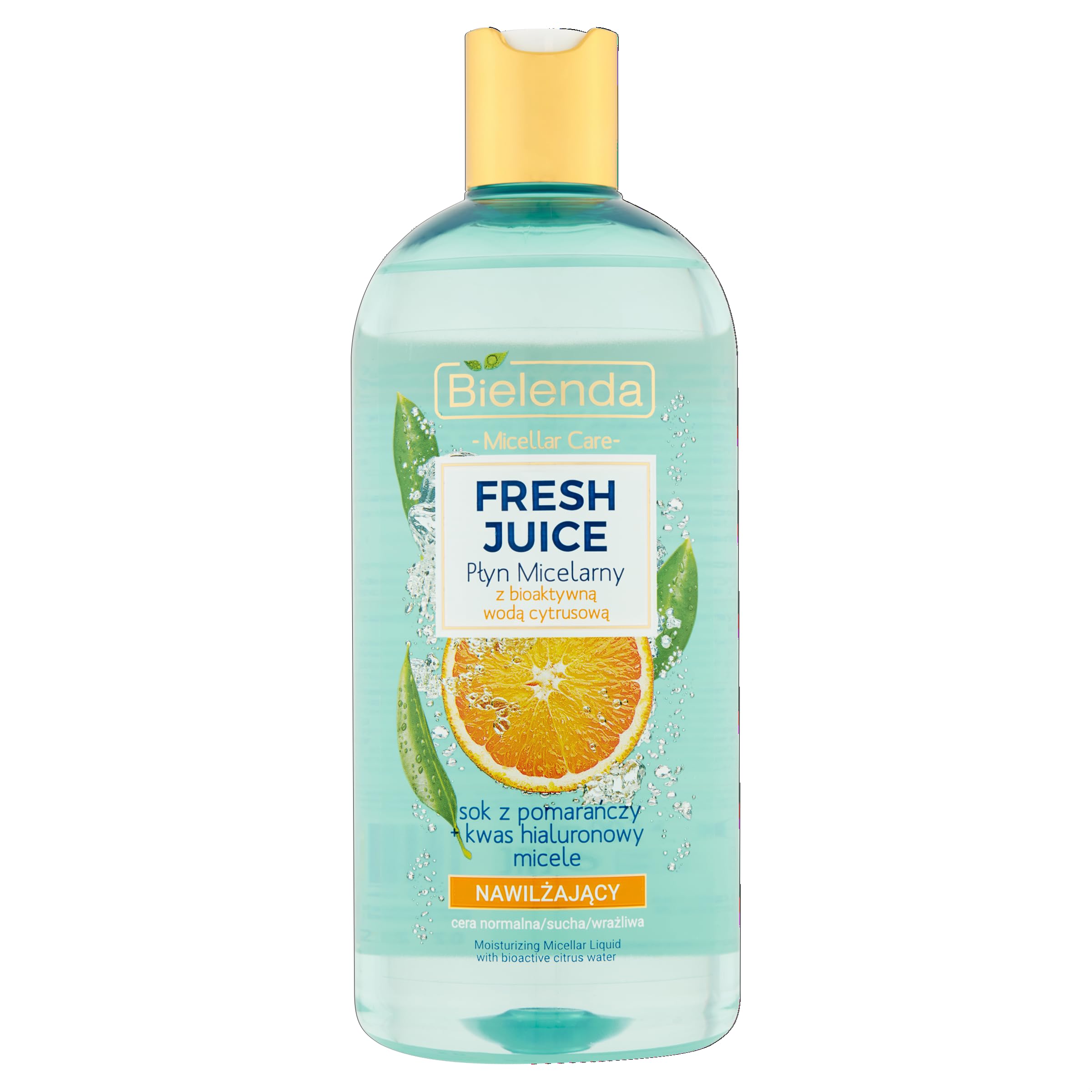 Bielenda Fresh Juice - For Daily Washing And Cleansing Of The Face - Leaves The Skin Matt, Normalized And Detoxified-Moisturizing Micellar Liquid With Bioactive Citrus Water Orange Juice - 500 ml
