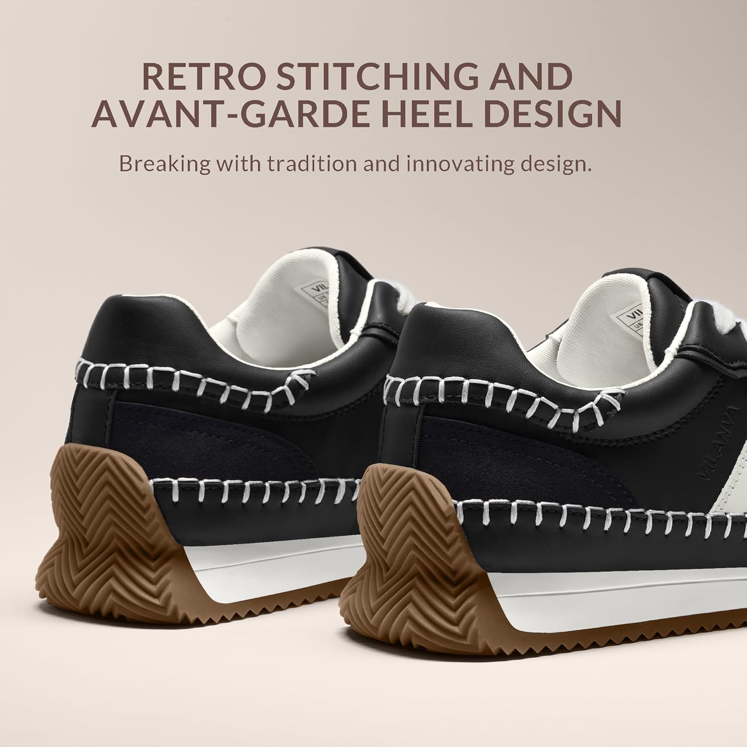 Vilanva Women's Fashion Sneakers Casual Tennis Shoes with Non-Slip Retro Gum Sole Ladies Walking Trendy Footwear - Image 5