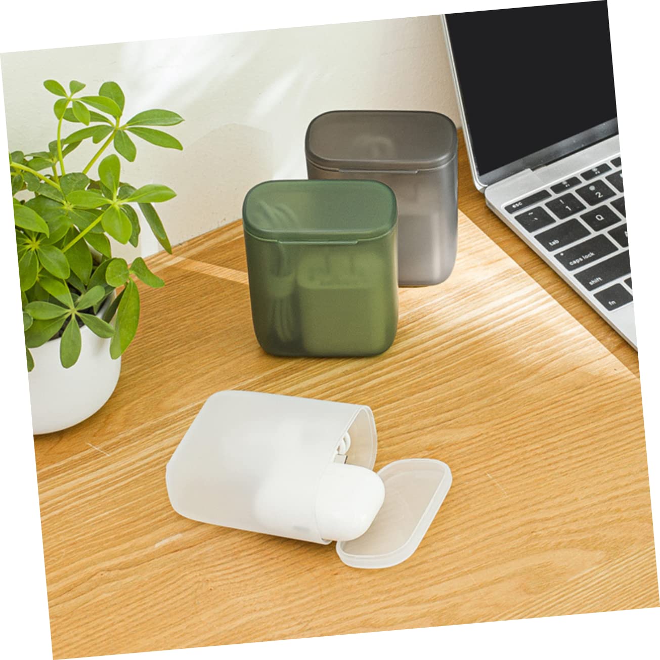 Boîte de Rangement Plastique avec Couvercle 3pcs PP Transparente