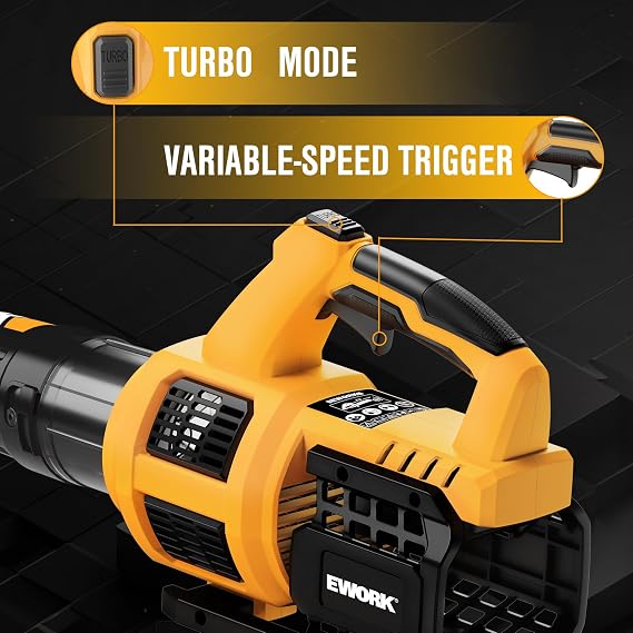 EWORK 21V Cordless Leaf Blower and Hedge Trimmer Combo with 2 x 3.0Ah Batteries, Fast Charger, 550CFM Electric Leaf Blowers for Lawn Care, 2-in-1 Small Electric Shrub/Bush Trimmer & Grass Shears