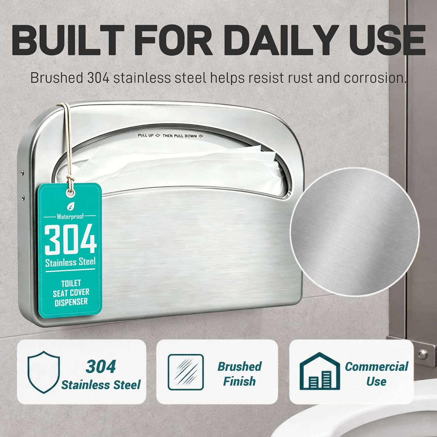 2 Pack Toilet Seat Cover Dispenser, Half Fold Toilet Seat Cover Holder