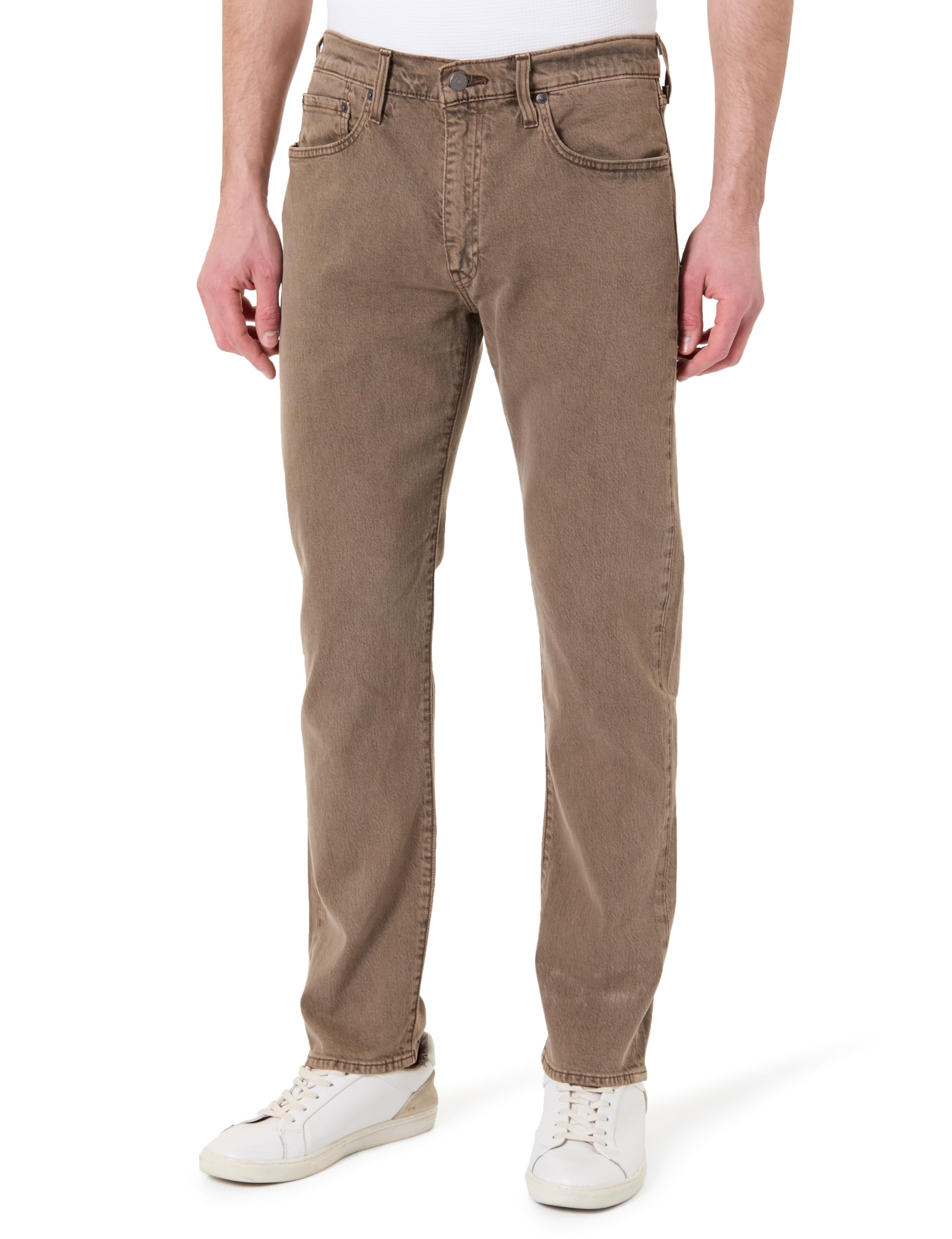 Levi's Men's Brown 502 Taper Jeans In Shitake Gart Dye, Size 32/34